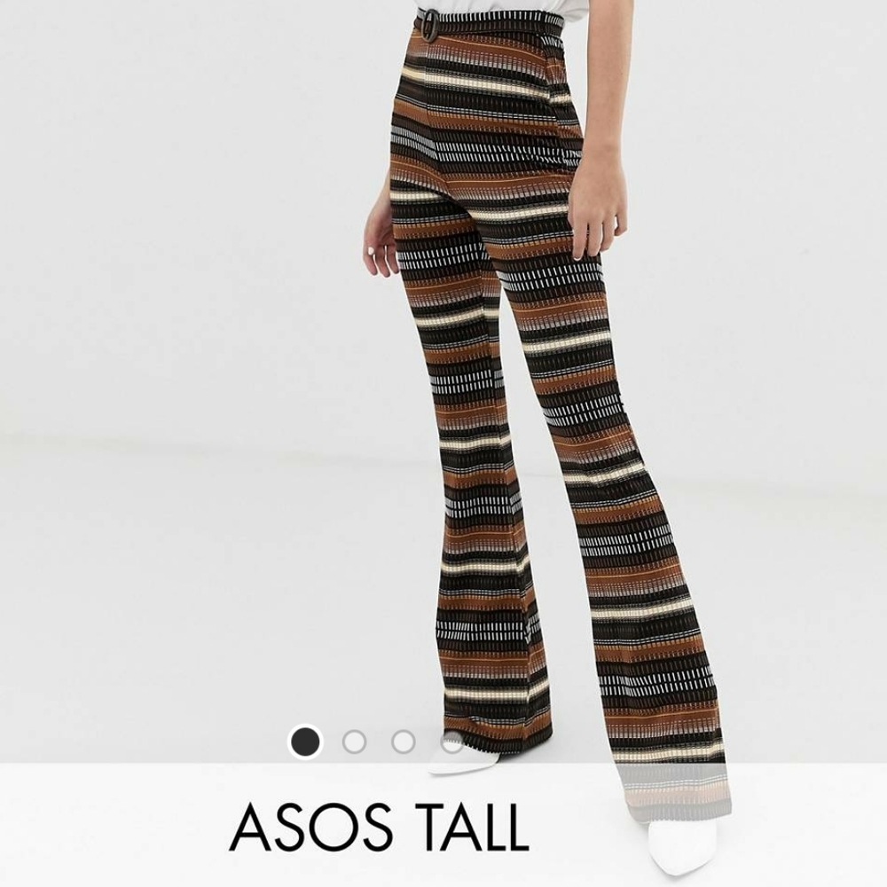Striped Knit Flare Pants size 14 long